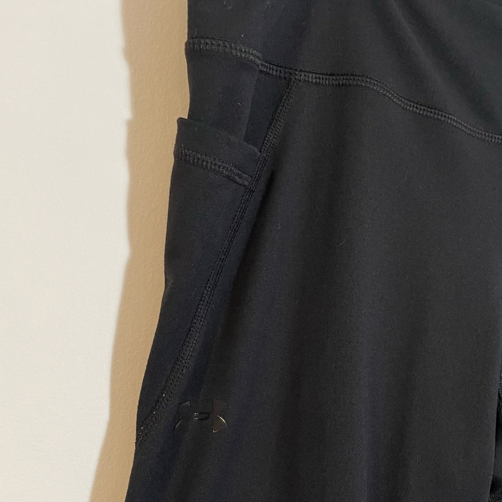 Under Armour Black Heat Gear Full Length Leggings Size Large - Picture 4 of 7